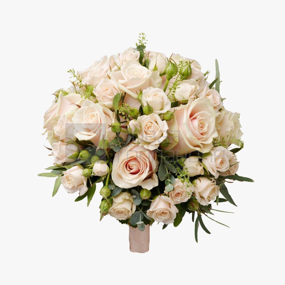 Свадебный букет из кремовых роз Вдохновение