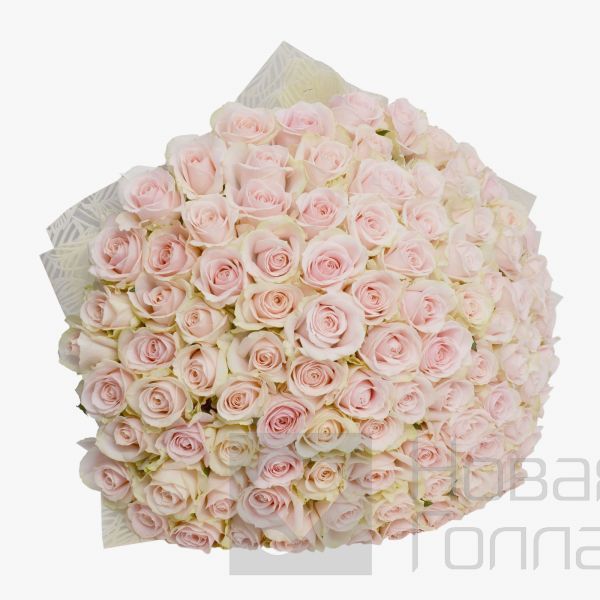 Букет Принцессы 101 нюдовая роза 60 см