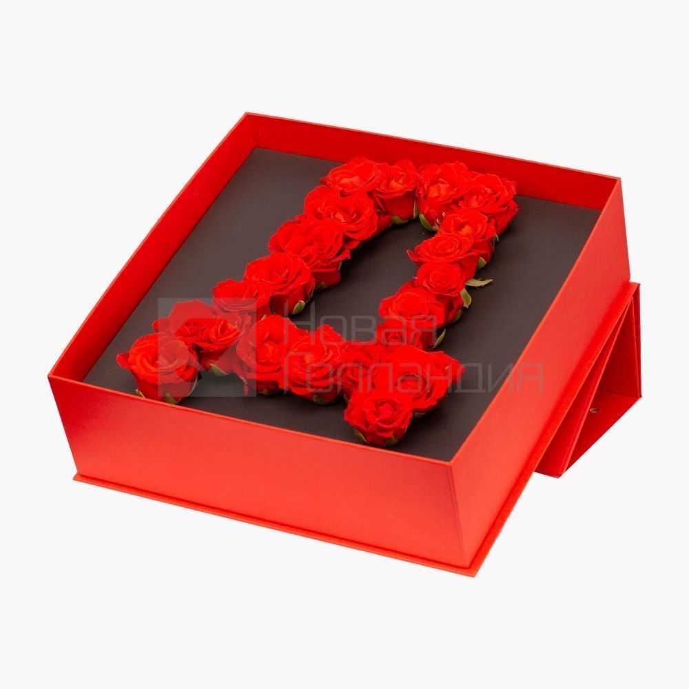 Коробка-буква Буква алфавита красная