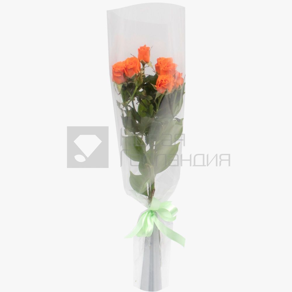 Букет оранжевая кустовая роза